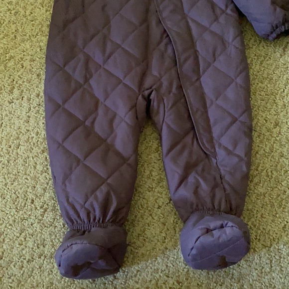 Columbia Baby Girl Purple Hooded One Piece Zip Up Snowsuit Size 18-24M - Picture 8 of 8